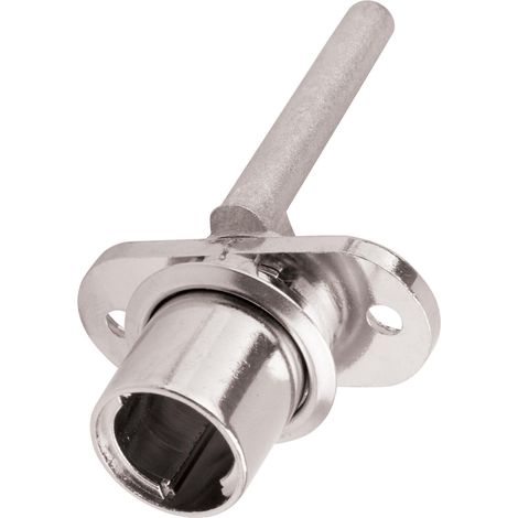 Serrure centrale sans cylindre diamètre 18 mm longueur 22 mm meuble bureau armoire classeur à rideau (1/3)