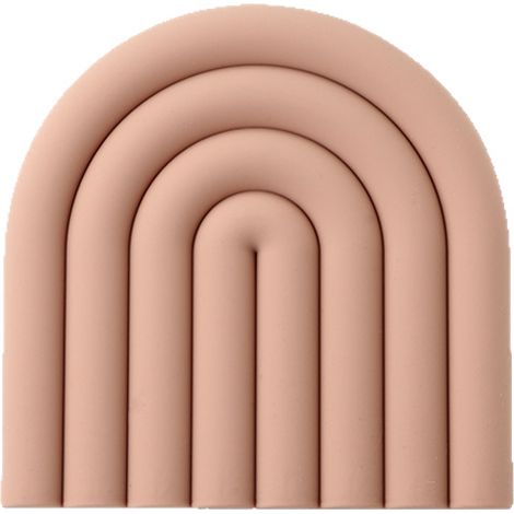 Rutschfeste Silikon-Isoliermatte, rosa, 15 x 15 cm, strapazierfähig und hitzebeständig, geeignet für Küchenutensilien. (1/5)