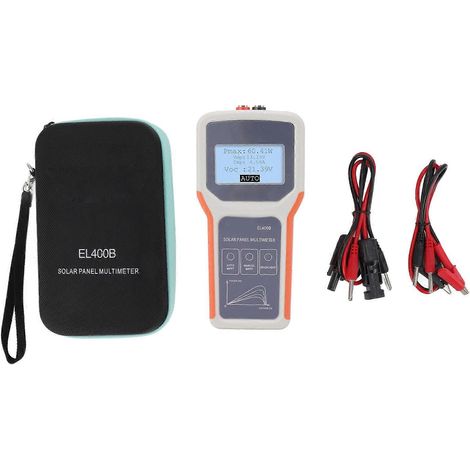 Multifunktionales Solarpanel-Testgerät, hintergrundbeleuchtetes LCD-Multimeter für PV-MPPT, Photovoltaik-Leistungsregler, Solarenergie-Diagnosegerät (1/5)