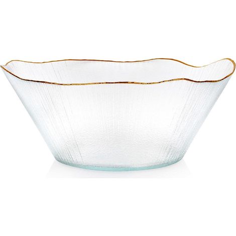 Glas Schale mit goldener Umrandung DATURA, 28 cm (1/5)
