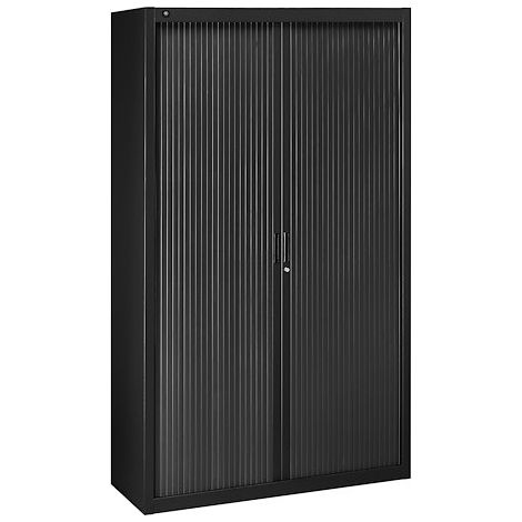 Armoires à rideaux démontables H 200 x L 120 cm Noir - portes noires - Maxiburo