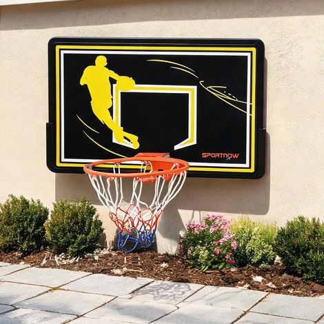 Panier de basket coloris jaune noir en PE 110 x 90 x 70 cm (1/5)
