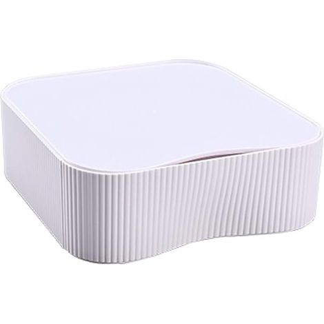 Stapelbare, flexible und kombinierbare Utensilienbox, Schreibtisch-Aufbewahrungsbox, Schubladenbox für Make-up, Kosmetik und Schmuck, 23 x 22 x 8 cm, Weiß (1/3)