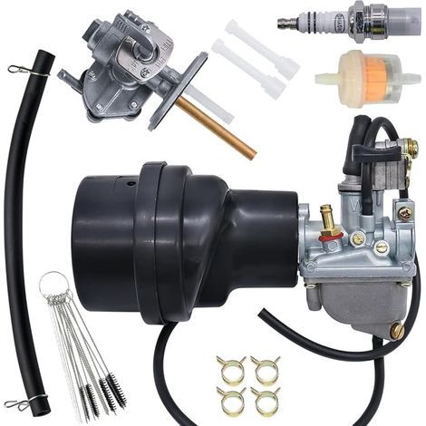 Compatibile con il carburatore JR50 Compatibile con Suzuki 50 LT-A50 2002-2005 1983-1987 JR50 1984-2006 ATV Quadrunner Carb con scatola del filtro dell'aria (1/4)
