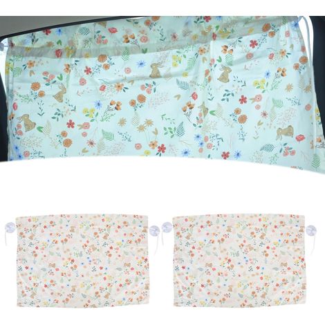 Pare-soleil minimaliste et photogénique pour voiture, avec ventouses et rétractable. (1/5)