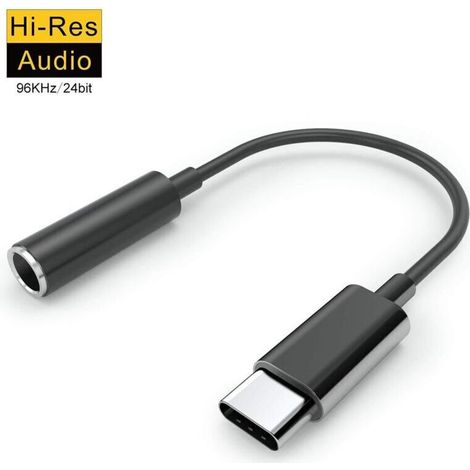 Adattatore per cuffie USB-C, da USB-C a Type-C a jack Aux da 3,5 mm con chipset DAC. Compatibile con iPad Pro 2018, Pixel 3/2 XL, HTC U11/U12+, Huawei P20 Pro/Mate 20 Pro/P-Crezuo