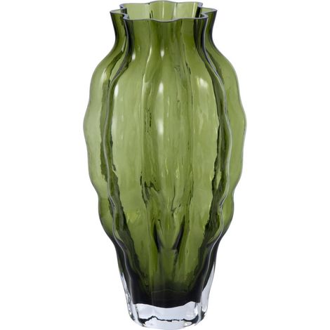 Vase Design en Verre "Pod" 24cm Vert (1/5)