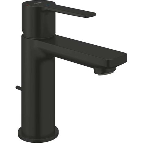 Grohe Lineare New - Waschtischmischer mit Ablaufgarnitur, Kaltstart, mattschwarz 237902431 (1/4)