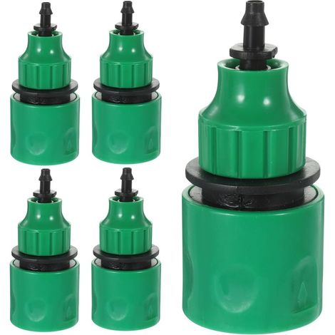 Set of 5 plastic hose connectors 4/7 and 8/11 for garden sprinklers (1/5)