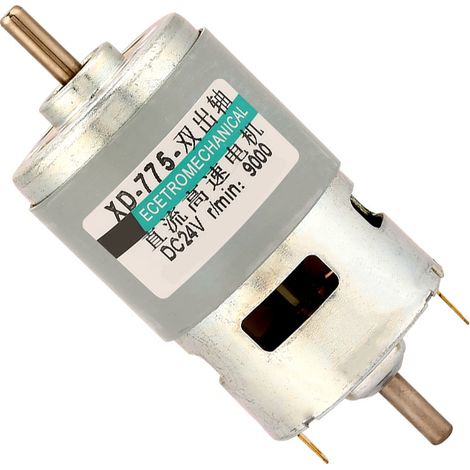 Moteur 775 50W Moteur CC double axe haute puissance à couple élevé (24V 9000RPM sans support) (1/5)