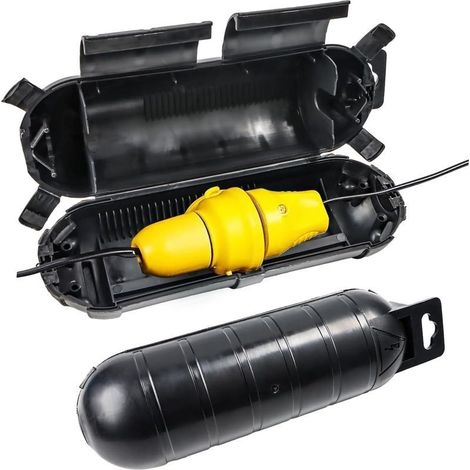 Lot de 2 Boite Etanche Electrique Exterieur IP44, Cache Prise Exterieure Etanche épaisse, Boitier Protection pour Rallonge Exterieur (1/5)