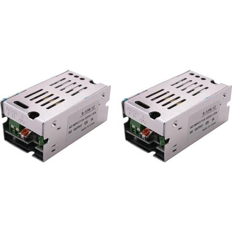 2X Convertisseur D'Alimentation de Commutation AC 110-220V 12V 1A 12W pour La de Bande de LED (1/5)
