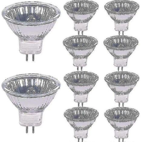 Ampoules halogènes 20 W 12 V, culot GU4, blanc chaud 2800 K, dimmables, lot de 10 XC