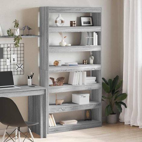 Bücherregal Graues Sonoma 100 x 30 x 198 cm Holzwerkstoff