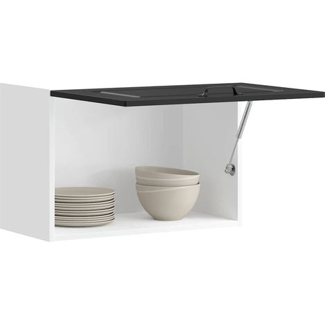 Küchen-Hängeschrank Kalmar Schwarz Holzwerkstoff