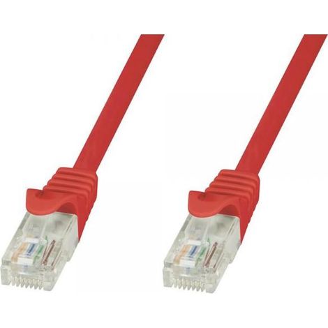 Techly Professional Cavo di rete Patch in CCA Cat.5E Rosso UTP 1m (1/4)