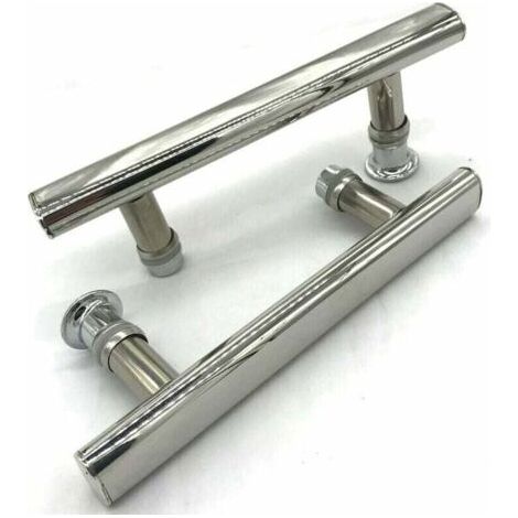 2x Poignée de porte de douche Chromé entraxe 145 mm (1/3)