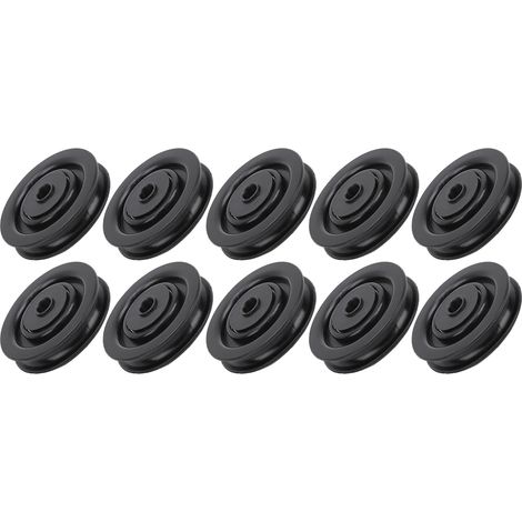 Lot de 10 poulies universelles pour appareils de musculation et de levage, avec roulement en nylon de 75 mm.