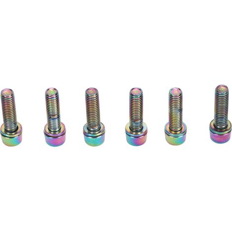Lot de 6 vis de potence de vélo professionnelles M5x18mm en alliage d'aluminium pour guidon de vélo de montagne, accessoires colorés (1/5)
