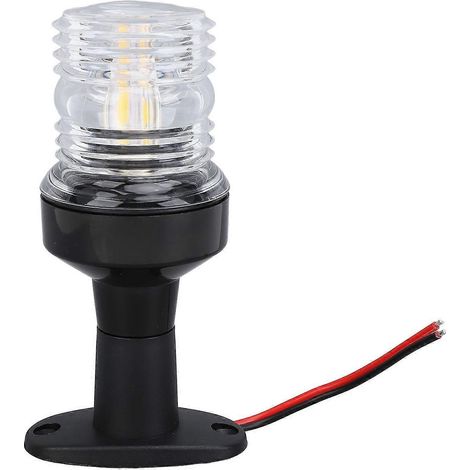 Heckleuchte für Boote, 5 Zoll, 12–24 V DC, weißes Licht, 360° Sichtfeld, 2 Seemeilen, wasserdicht (IP66), Marine-Navigation