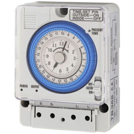Interrupteur de commande de temps mécanique, matériau ABS, interrupteur de temps alimenté par batterie, minuterie mécanique,100-240 V CA