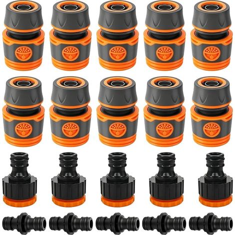Raccord Tuyau D'arrosage 1/2 Pouce, Kit Raccord Arrosage (1/5)