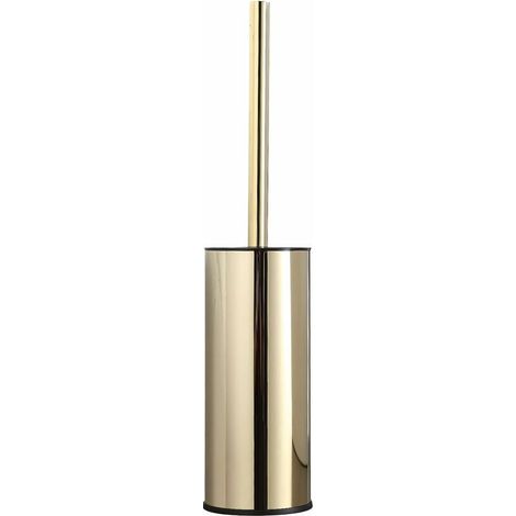 WC-Bürste mit Halter, goldene WC-Bürste aus Edelstahl 304, Badezimmer-Reinigungsbürsten-Set – 19 cm – Crezuo