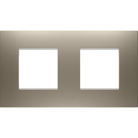 PLAQUE EGO 2+2P H BRONZE CLAIR GEWISS GW16023BR
