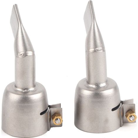Eosnow Buse de pistolet de soudage plate à 120 degrés, en acier inoxydable, Air chaud, accessoires de torche de soudage en plastique, 2 pièces-DOU