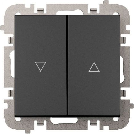 Interruptor de persiana Vestra sin marco, empotrable, IP20, negro, 3816-19