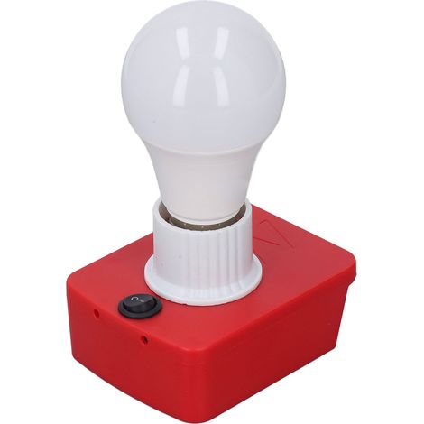 Lampe LED E27 Portable avec Adaptateur Batterie M18 18V, Ampoule de Travail sans Fil pour Usage Domestique et Atelier, Blanc Lumineux (1/5)