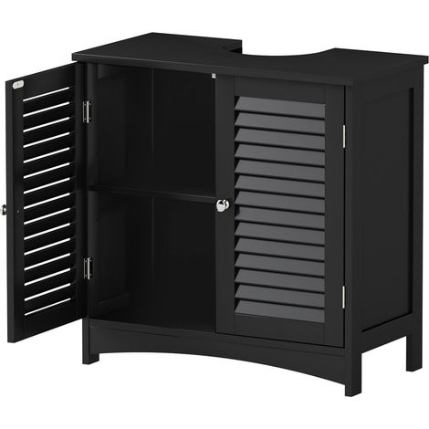 Levede Bathroom Under Sink Cabinet Basin Storage Cupboard Black Vanity Unit (1/5)