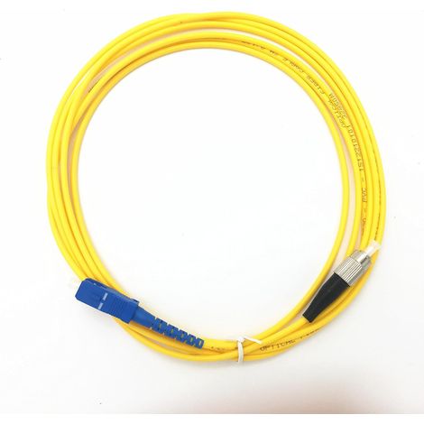 Cavo patch in fibra ottica monomodale da FC a SC, 10 m, connettore ottico (1/5)