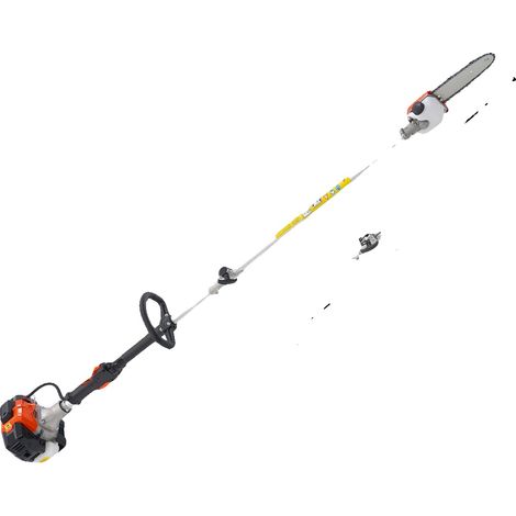 Scie à perche à gaz, moteur 2 temps, angle de coupe réglable, 8in 25cc fixe (1/2)