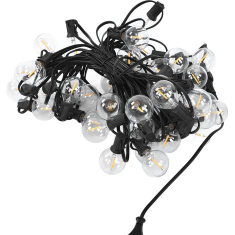 Guirlande lumineuse G40 à 50 LED, étanche IP45, pour décoration extérieure de jardin, cour, pelouse ou balcon, blanc chaud, prise UE 220 V (1/5)