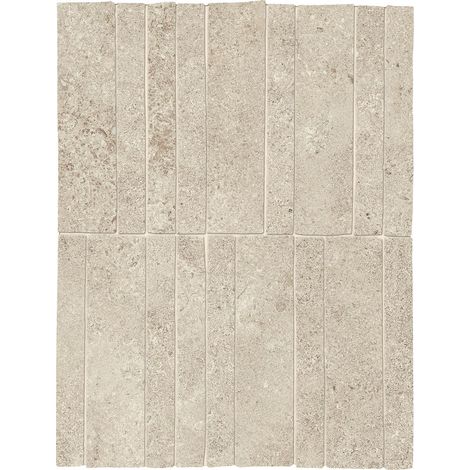 Mosaïque effet Pierre Calcaire Gris Brume Stick 30x19,5x0,9 cm Mat Rocalta - Sol et mur intérieur (vendu par carton de 0,351 m²) - RO'MA CARRELAGE