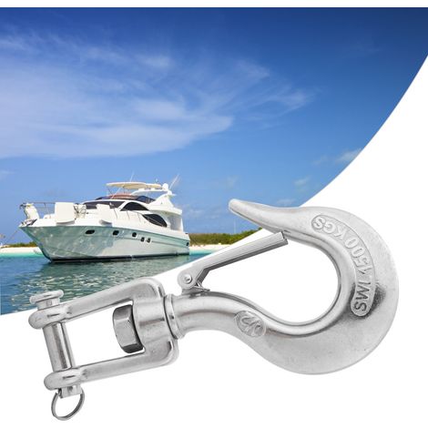 Crochet de Remorquage en Acier Inox pour Kayak et Bateau, avec Système de Verrouillage Sécurisé 1/2" (1/3)