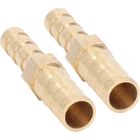 2 Pièces Raccords Réducteurs en Laiton avec Crépines, Jonction Filetée Hexagonale 8mm (5/16") vers 6mm (1/4") pour Tuyauterie (1/5)