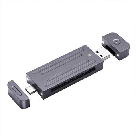 Lecteur de cartes CFast SD USB 3.2 vers Micro-SD et TF, adaptateur mémoire externe OTG pour téléphone portable, ordinateur et appareil photo, 10 Gbit/s (1/5)