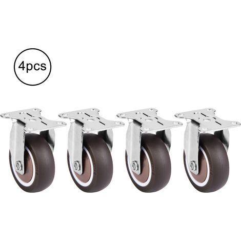 4 Pièces Roulettes en TPE Silencieuses Amovibles pour Chaise de Bureau (1/5)