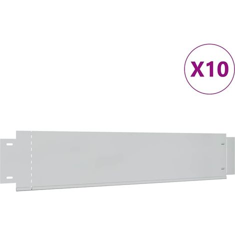 Clôture de pelouse 10 pcs Acier galvanisé 100x20 cm (1/5)