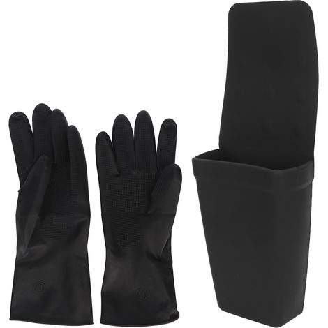 Pochette de protection thermique pour fer à boucler, avec ventouses et gants isolants (1/5)