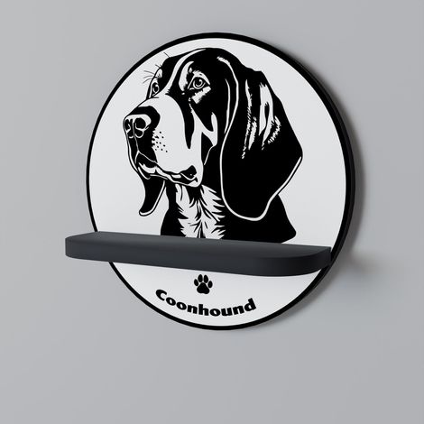 COONHOUND DOG Rundes Regal Schwarz (1/5)