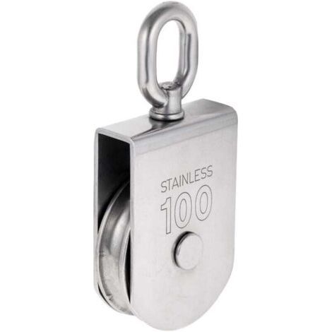 Robust Single Sheave Rope Pulley with Stainless Steel Swivel Swivel Pulley Block Max Load 35-1000 kg - M100 (1/4)