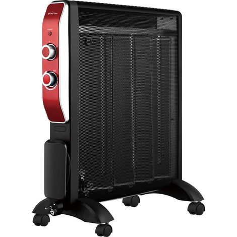 Purline – Radiateur électrique Mica 2000W – Thermostat – Silencieux – Pour espaces confinés – Protection contre surchauffe – 55 x 62 x 27 cm