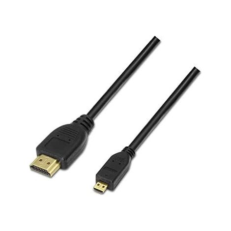 Aisens - micro hdmi high speed / hec kabel, a/m-d/m, schwarz, 0,8m (1/2)