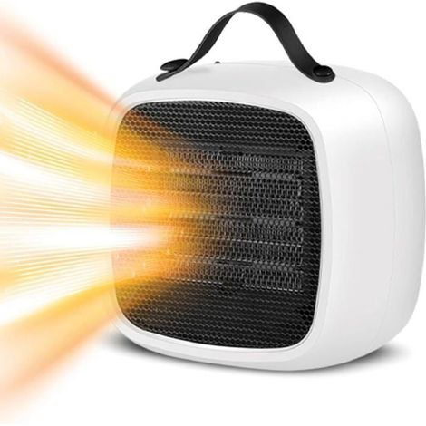 Chauffage céramique portable - 1000 watts - Interrupteur anti-basculement - Protection contre la surchauffe - Design compact (1/4)