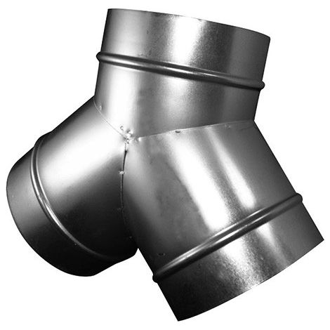Y DE DERIVATION 250mm métal , conduit de ventilation (1/4)
