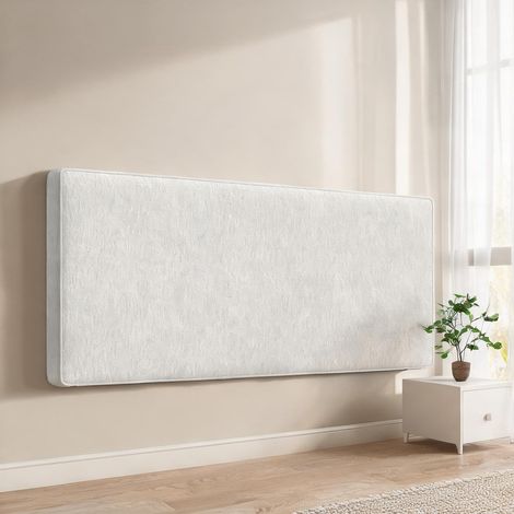 Tête de lit beige en lin 100 polyester 140 x 10 x 60 cm (1/5)