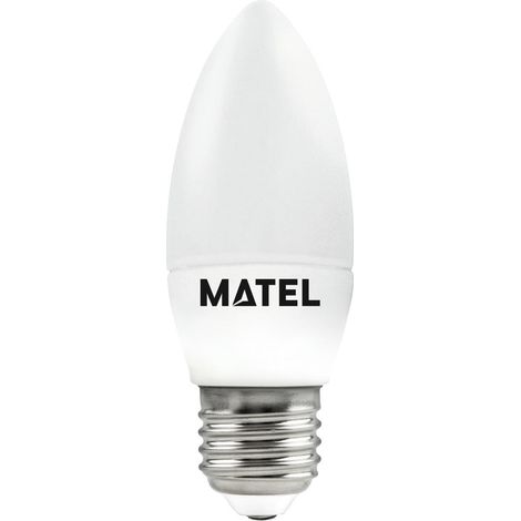 Bombilla LED Vela E27 6W Fría Matel (1/4)